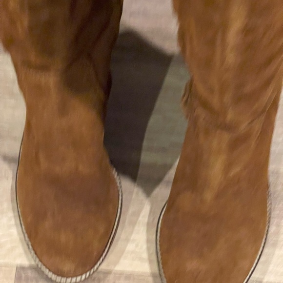 Steve Madden Brown with Suede Finish Palisade Chestnut Leather Knee High Boots - Picture 8 of 15